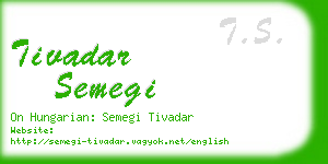 tivadar semegi business card